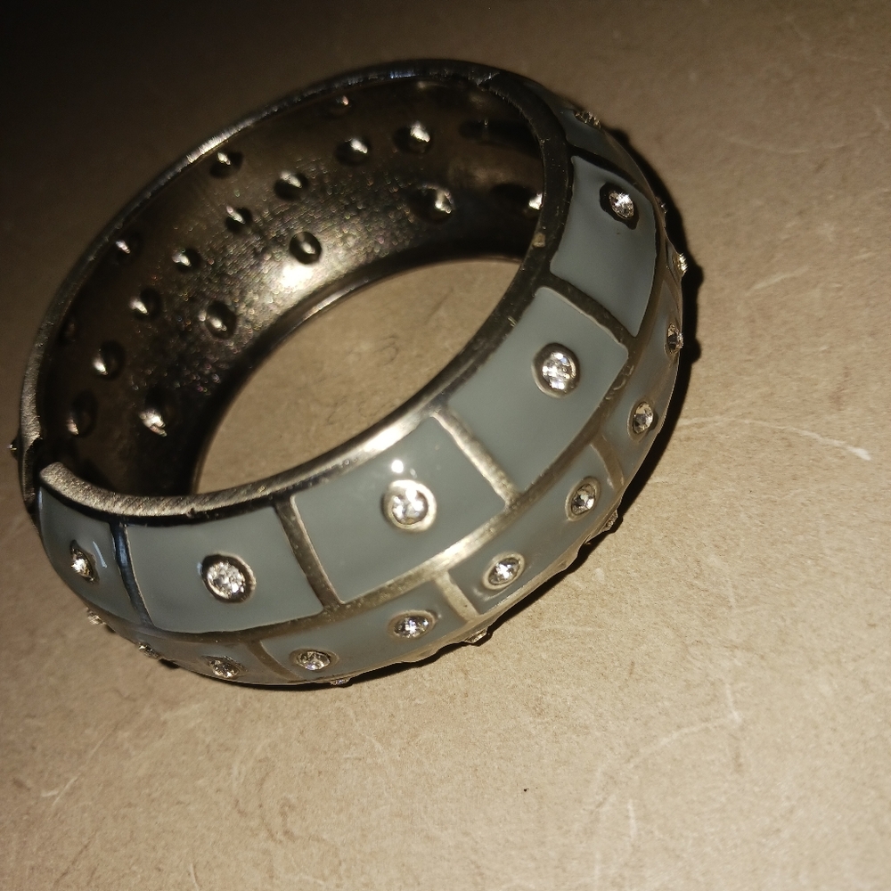 Vintage Silver and Gray Women's Bracelet
